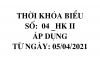 TKB số 4 HK II áp dụng từ 05_04_2021 Dạy online từ 5/5